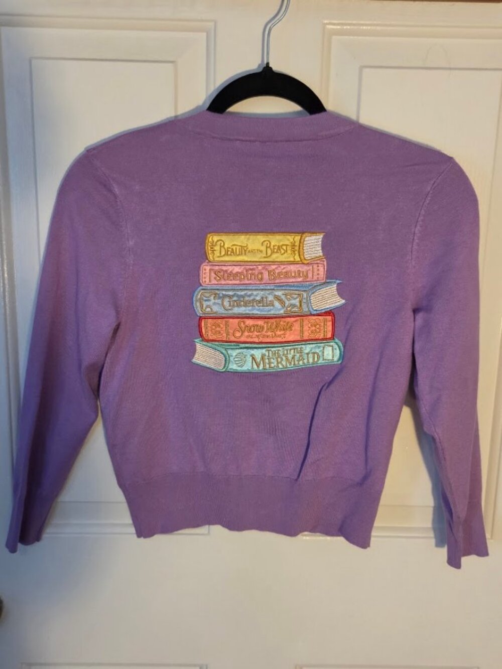 Stitch Shoppe Disney Loungefly Alexa Crop Princess Book Purple Cardigan M Medium